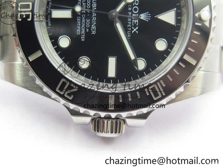 SS SA3130 Bracelet Submariner 114060 Noob Ceramic 904L 1:1 Black Case Best Edition No and Date V10 0209